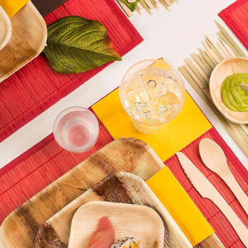 10" Square Palm Leaf Eco Friendly Disposable Dinner Plates