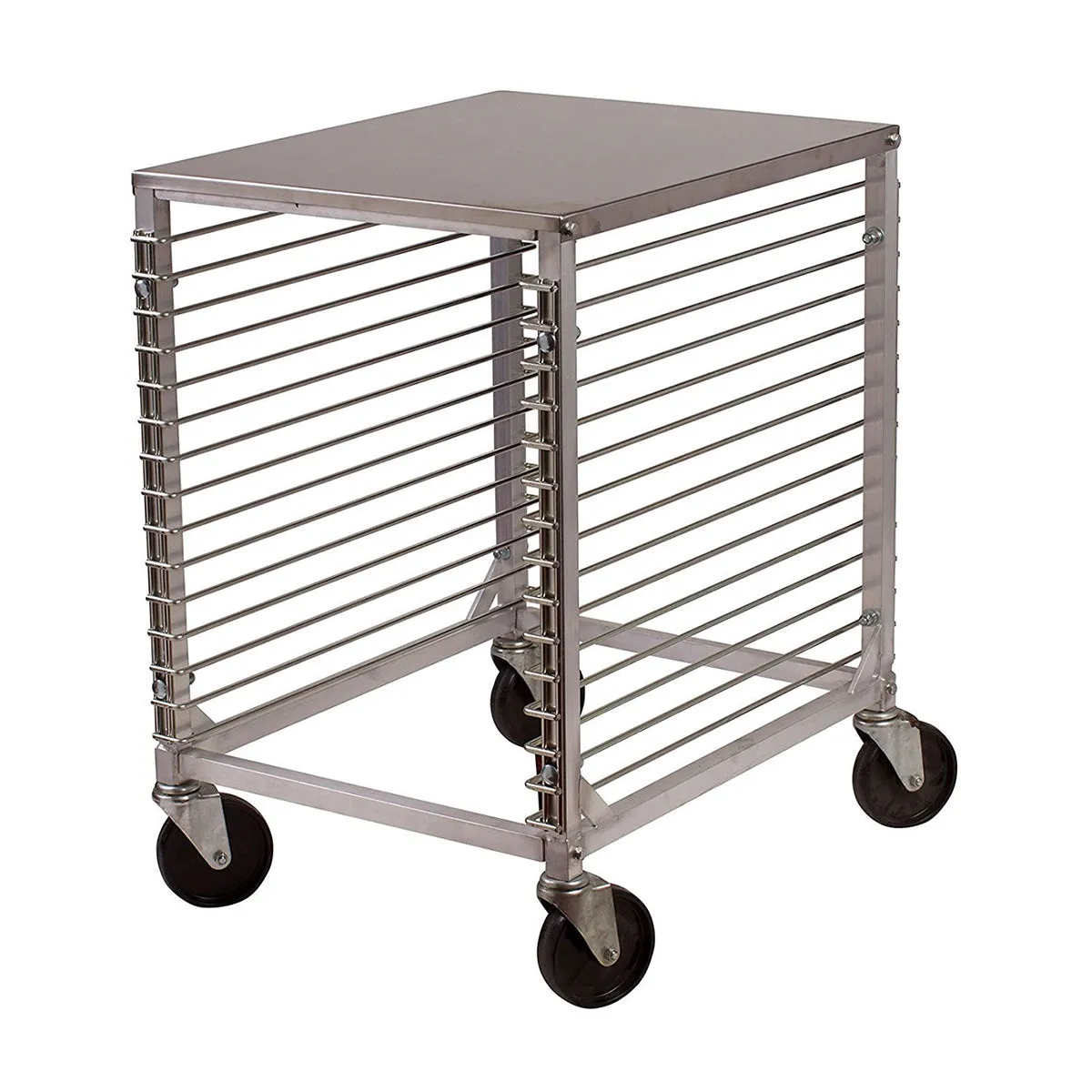 15 Tier Aluminum Sheet Pan Rack w/ Wire Slides & Hard Top