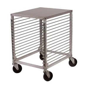 15 Tier Aluminum Sheet Pan Rack w/ Wire Slides & Hard Top