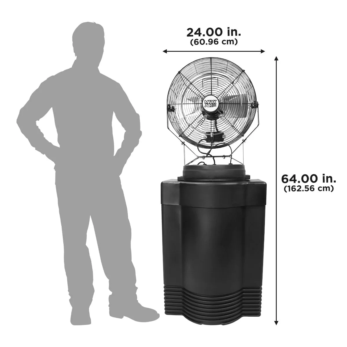 18 In. 3-Speed Misting Fan with 40 Gal. Tank
