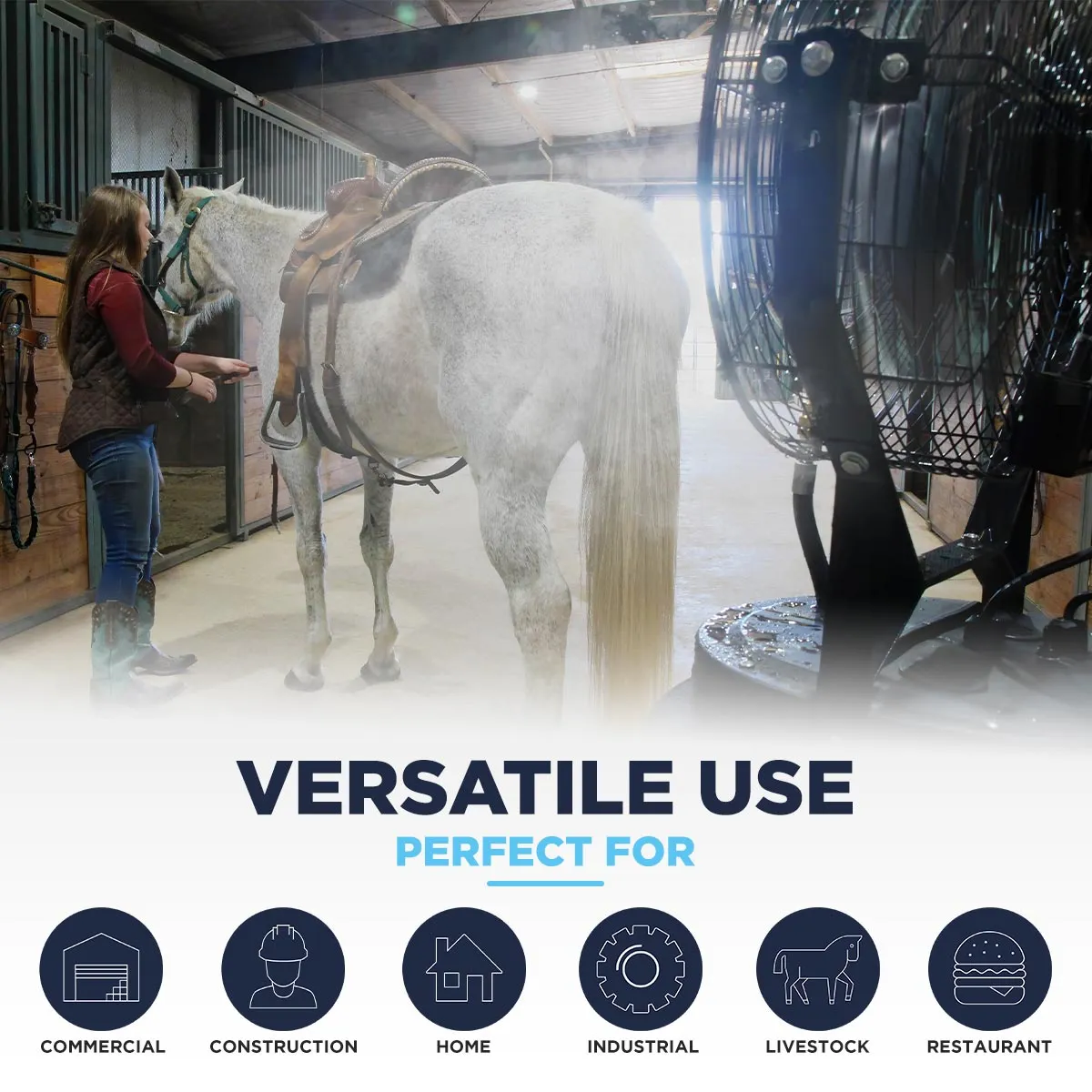 18 In. 3-Speed Misting Fan with 40 Gal. Tank