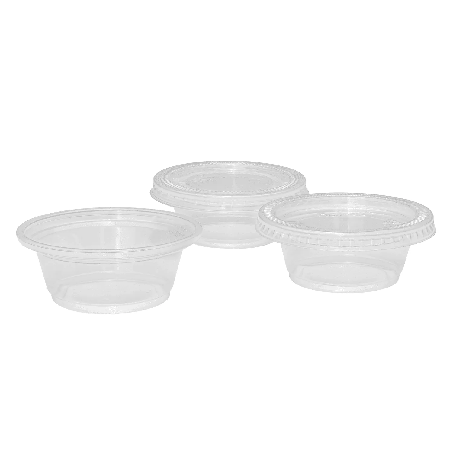 [2,500 ct] 1 oz Squat PP Plastic Portion Cups, Clear