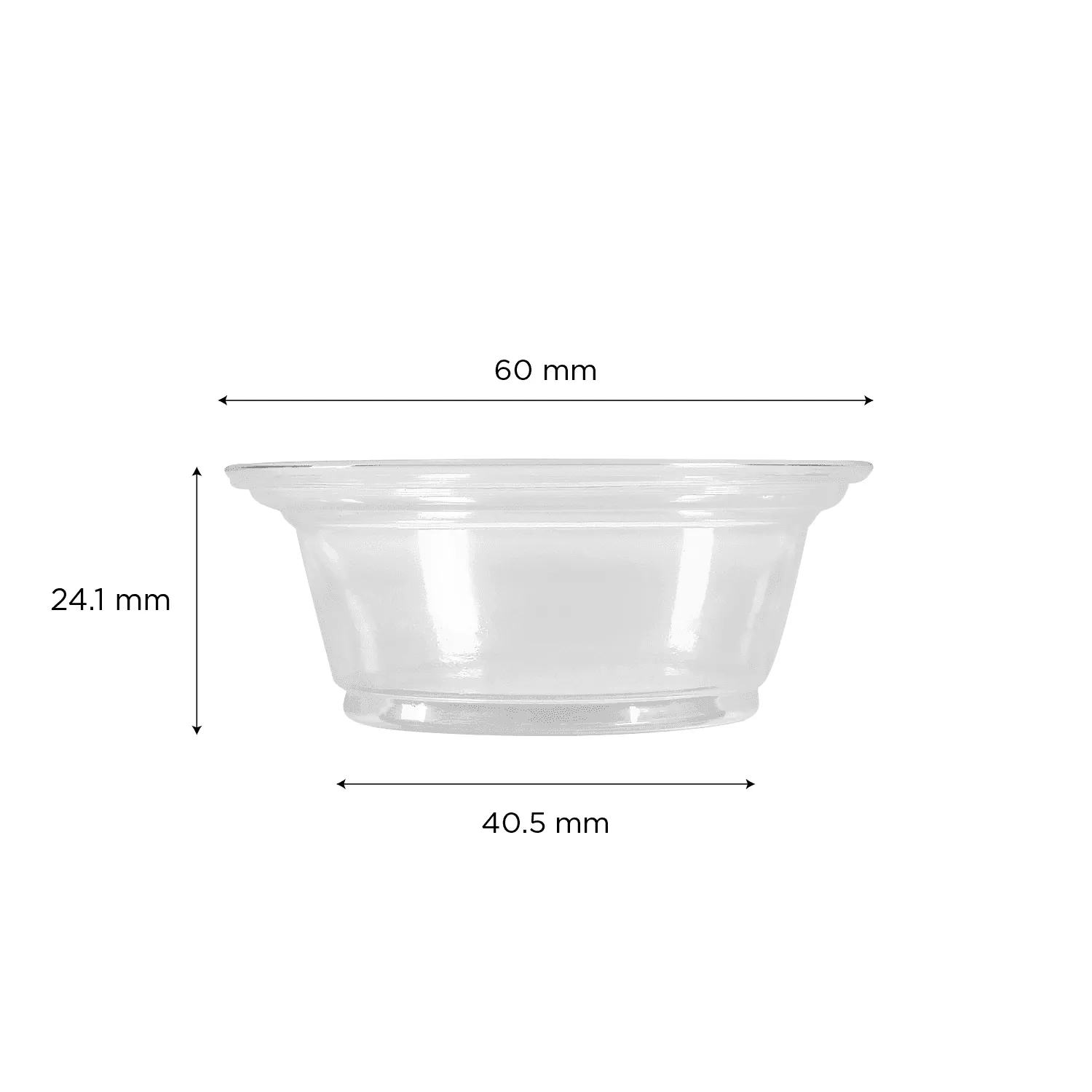 [2,500 ct] 1 oz Squat PP Plastic Portion Cups, Clear