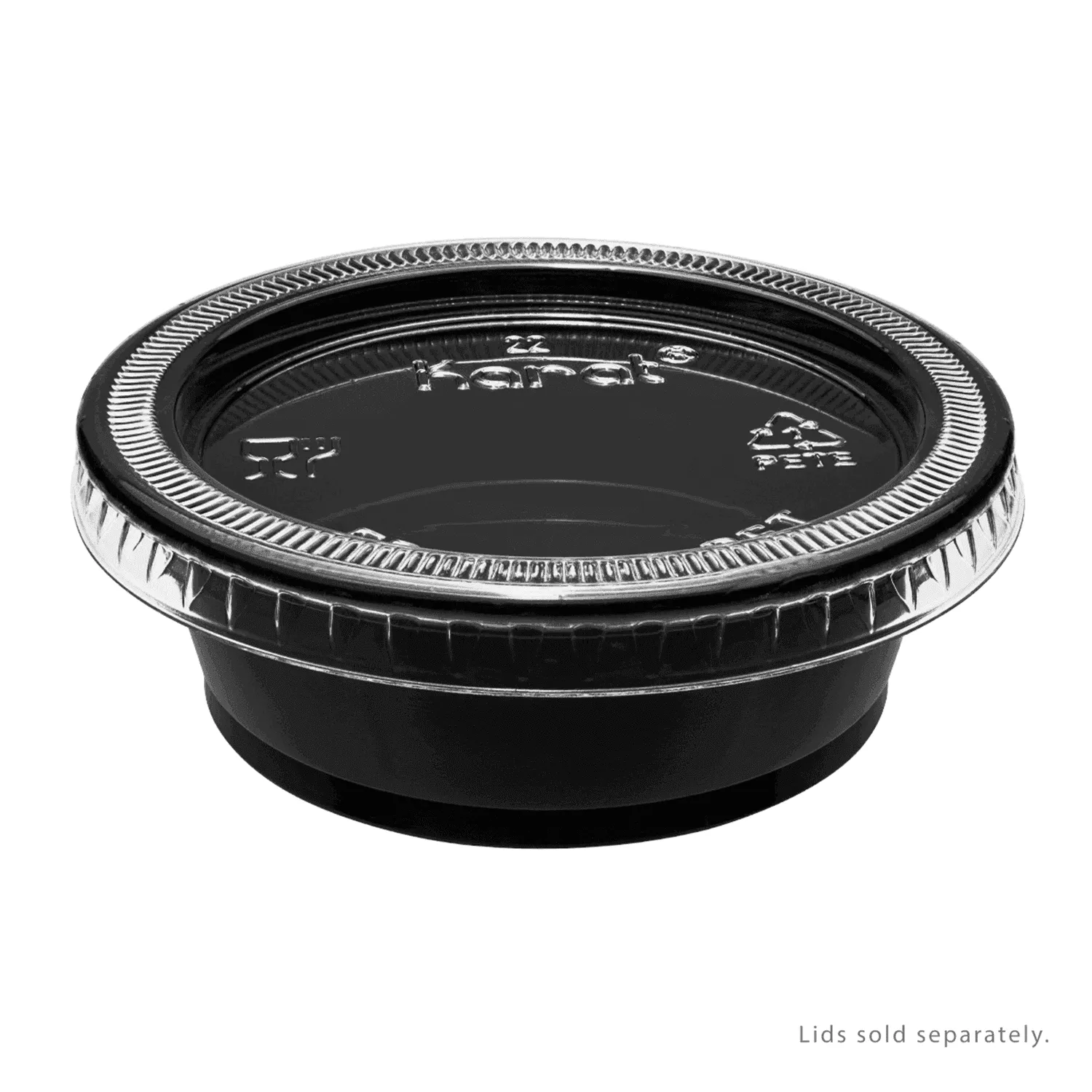 [2,500 ct] 1.5 oz PP Plastic Portion Cups, Black