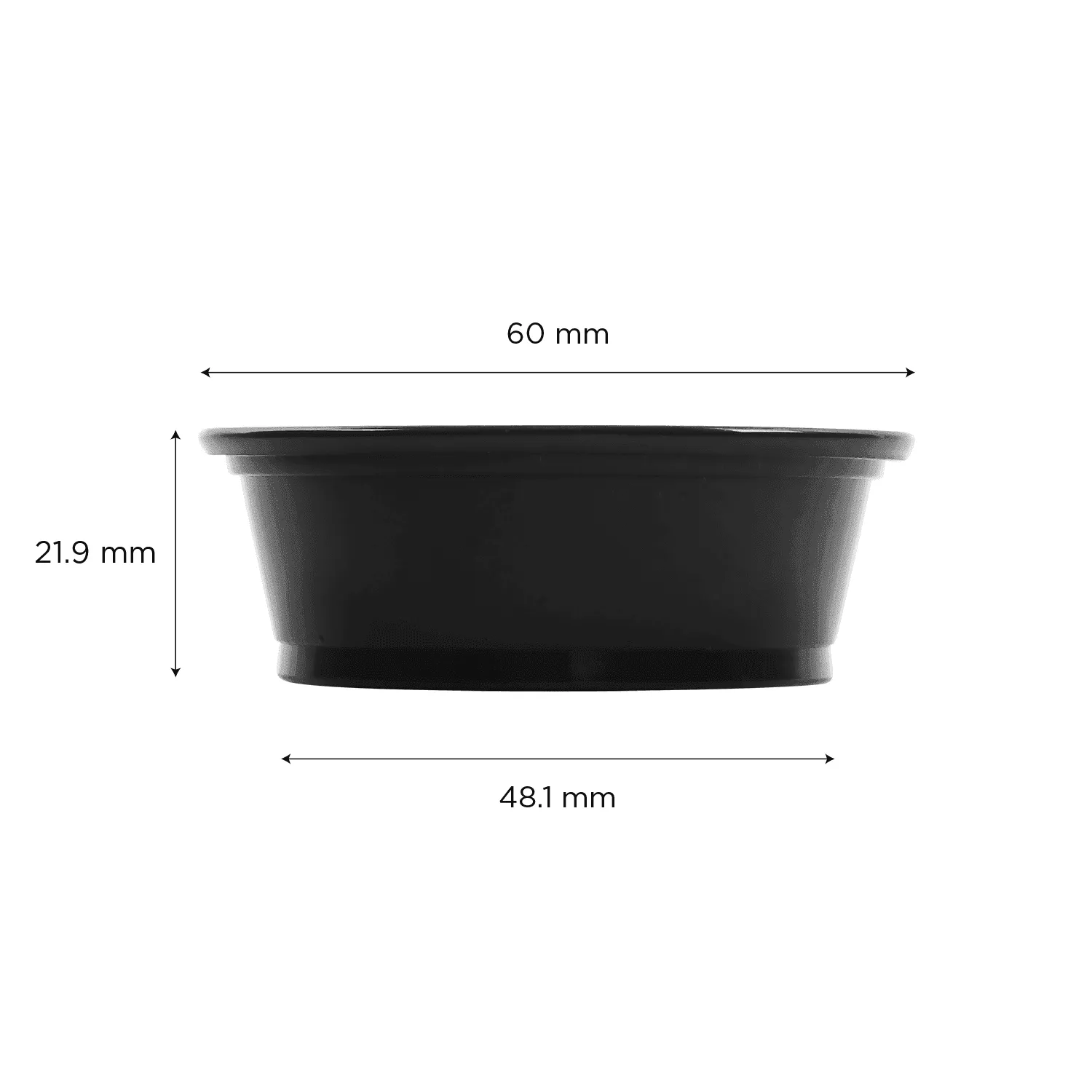[2,500 ct] 1.5 oz PP Plastic Portion Cups, Black
