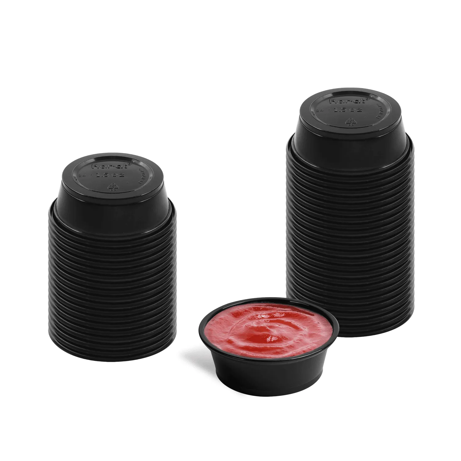 [2,500 ct] 1.5 oz PP Plastic Portion Cups, Black