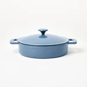 3.5qt Enamel Braiser Blue - Figmint
