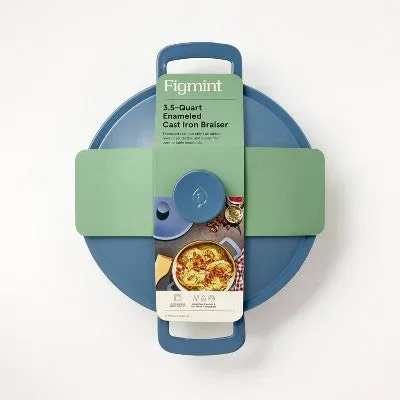 3.5qt Enamel Braiser Blue - Figmint