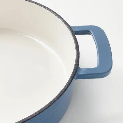 3.5qt Enamel Braiser Blue - Figmint