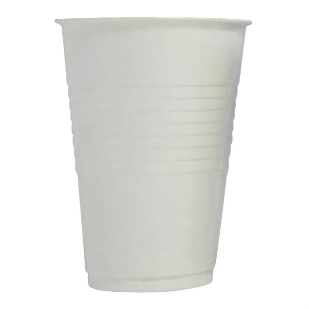 4 Aces White Tall Polystyrene Plastic Vending Cup 250ml (Pack of 2000) - GP727