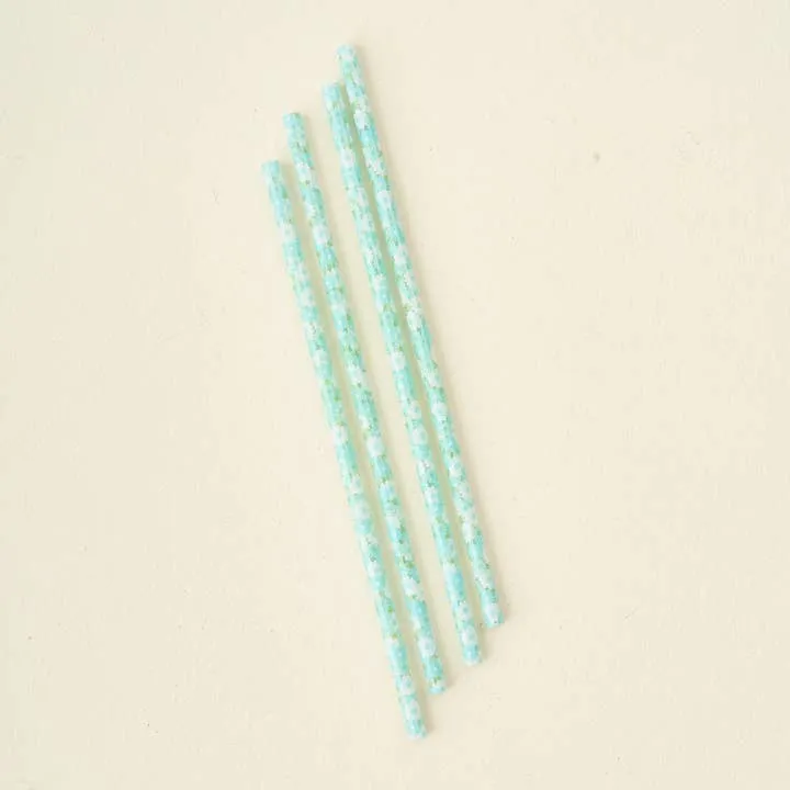 40 oz Tumbler Straw Set - Daisy Craze Aqua