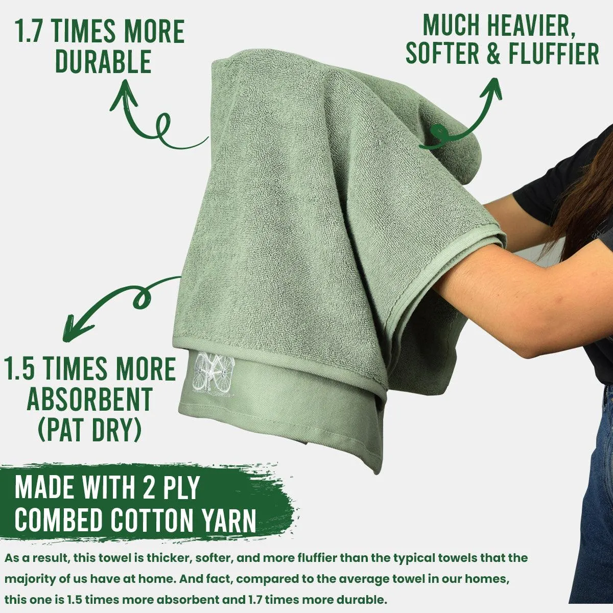 540 GSM Martin Hand Towel Set Of 3 | Ultra Soft & Highly Absorbent Towels
