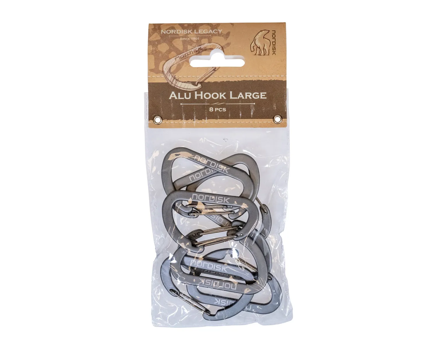 Alu Hook Large - Matt Silver