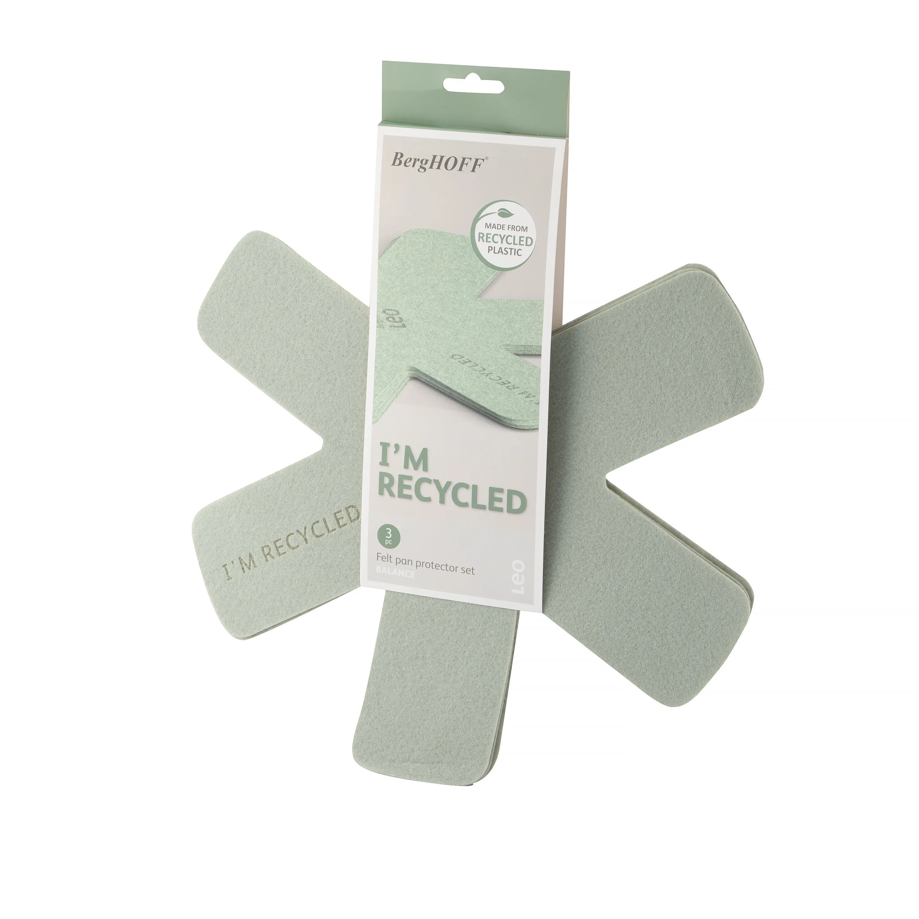 BergHOFF Balance 3Pc Felt Pan Protector Set 15", Recycled Material