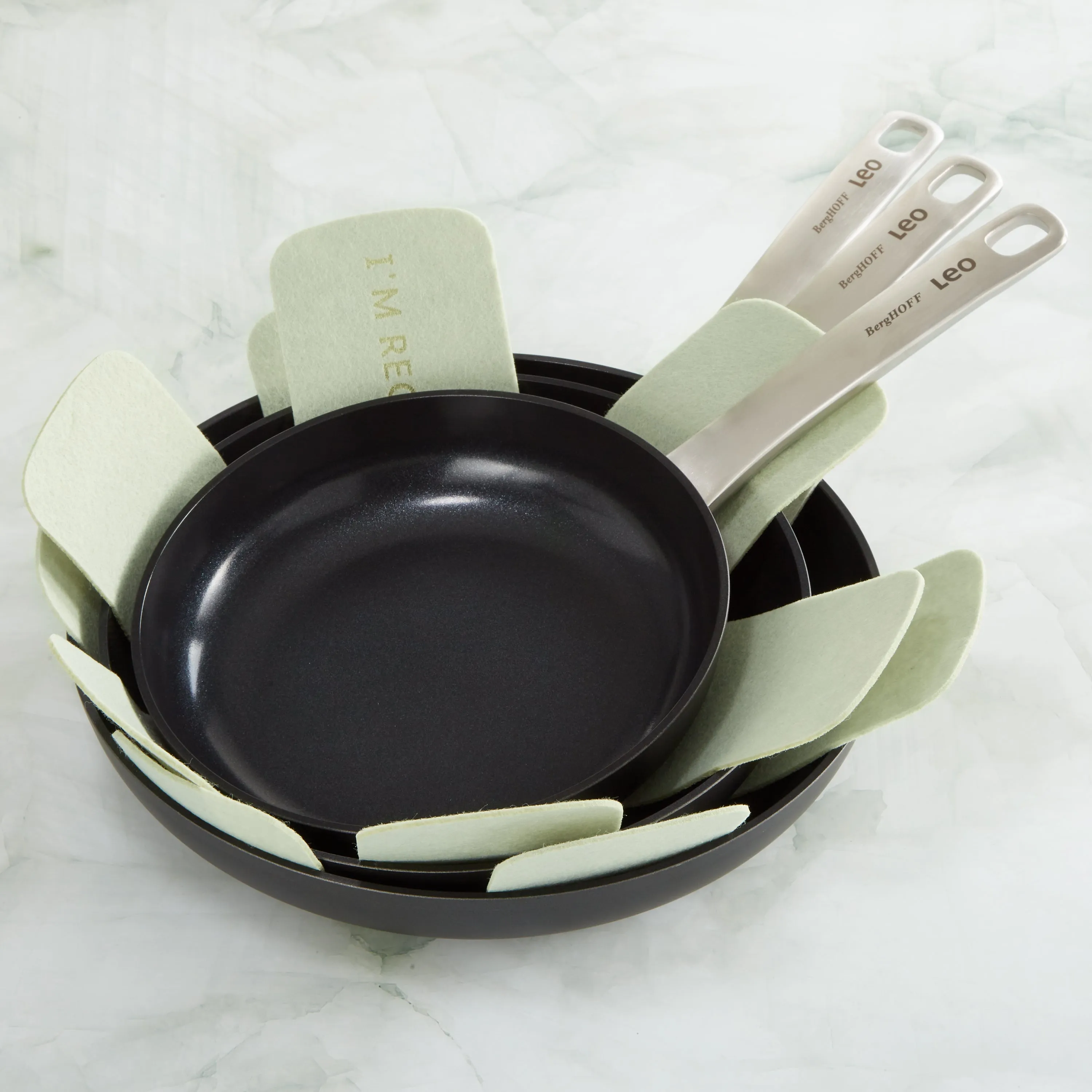 BergHOFF Balance 6Pc Felt Pan Protector Set 15", Recycled Material