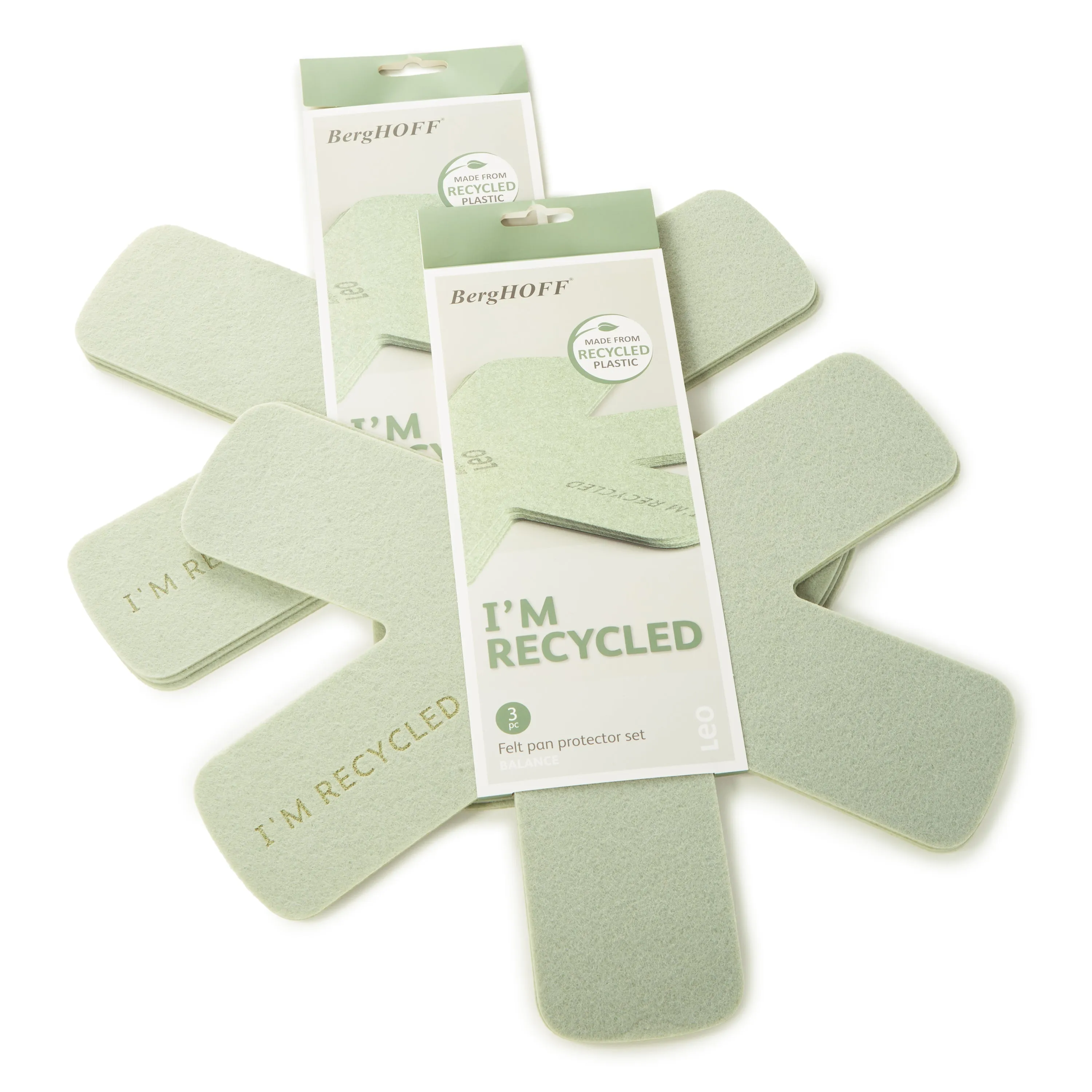 BergHOFF Balance 6Pc Felt Pan Protector Set 15", Recycled Material