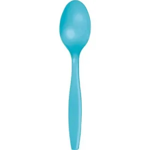 Bermuda Blue Plastic Spoons