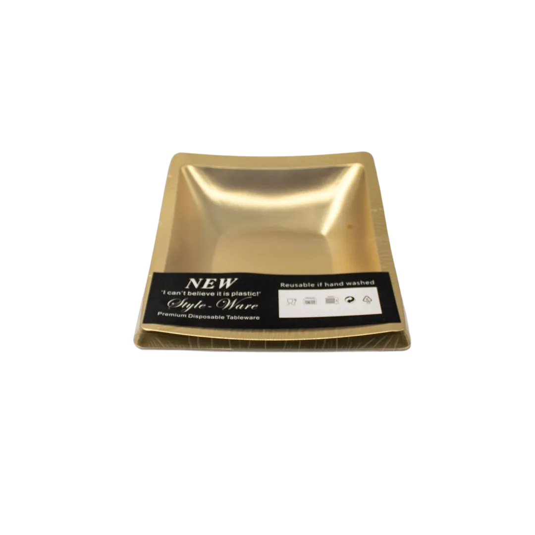 BOWL SQUARE GOLD 6PCS