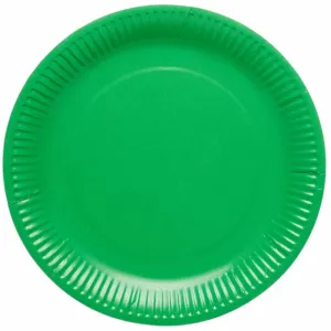 Bright Green Large Paper Party Plates x 8