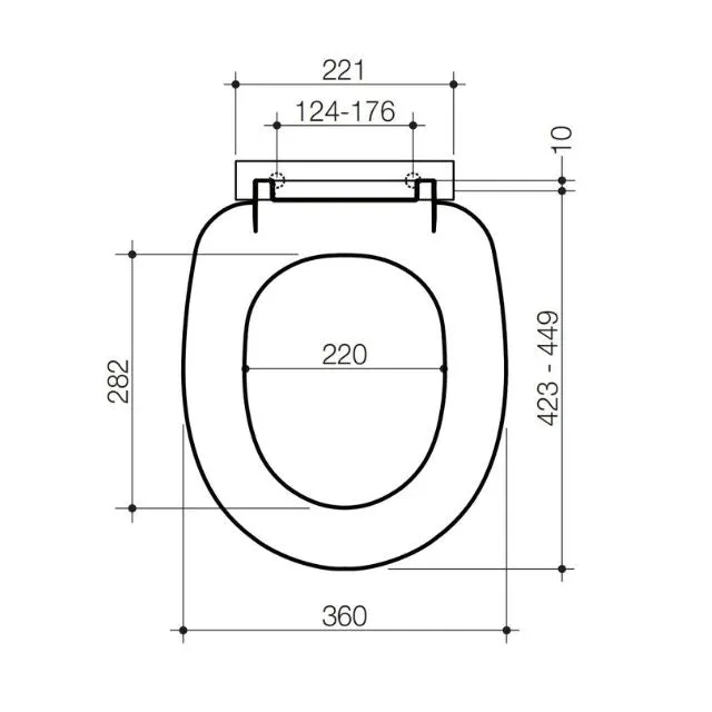 Caroma Profile Toilet Seat with Soft Close Hinges