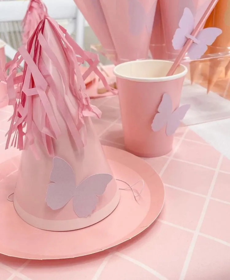 Classic Pastel Pink Small Plates - Pack of 20