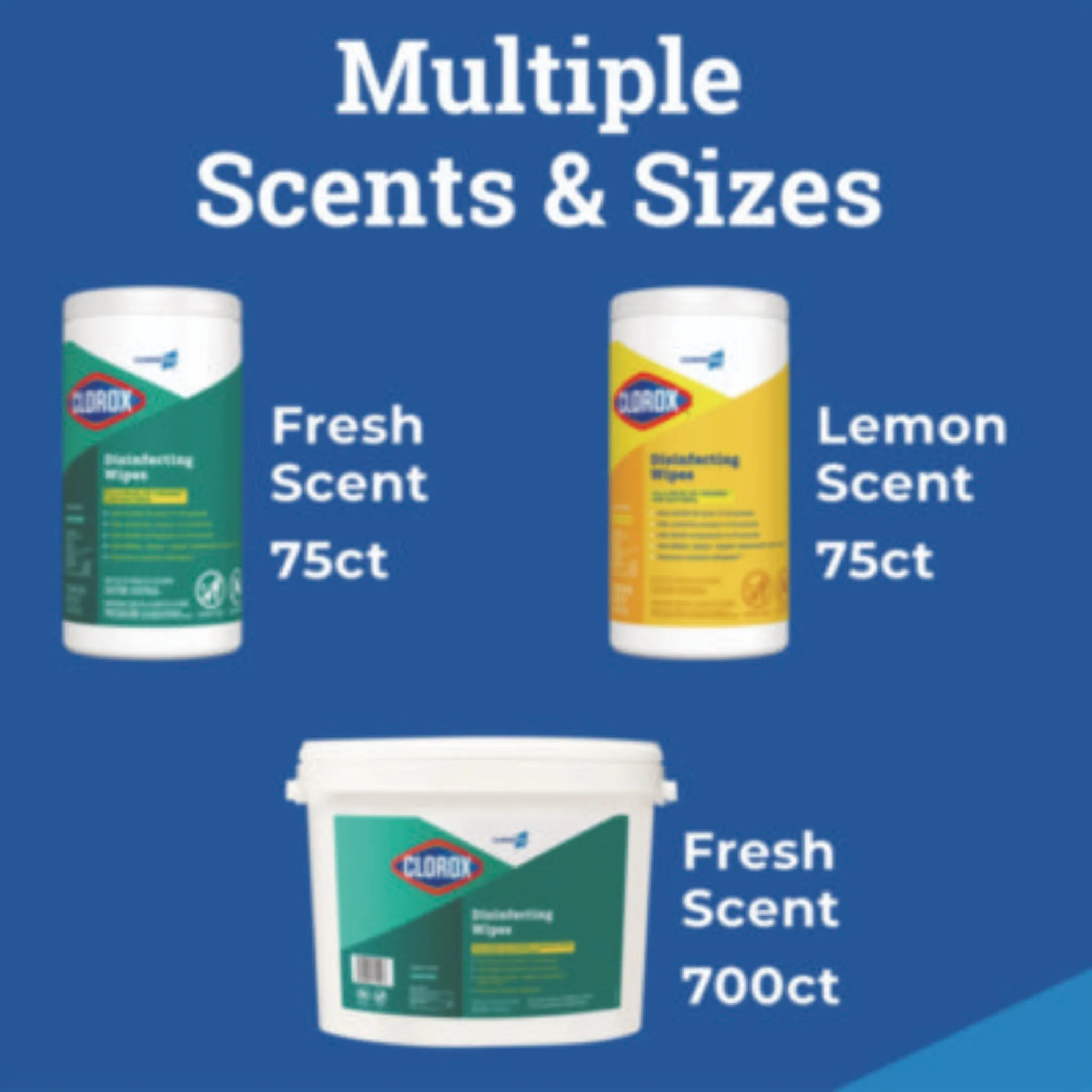 CLOROX SALES CO. CLO31547 Disinfecting Wipes, 1-Ply, 7 x 8, Fresh Scent, White, 700/Bucket, Carton of 1
