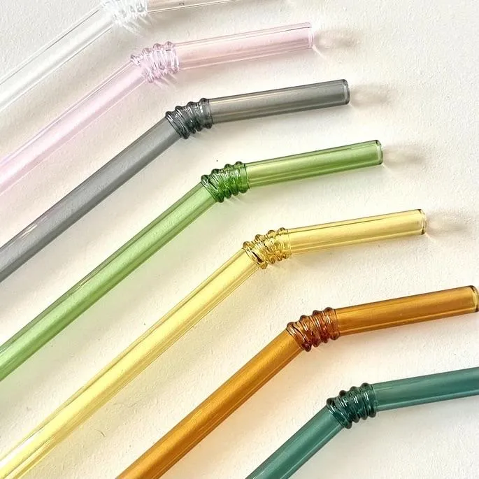 Colored Glass Straws