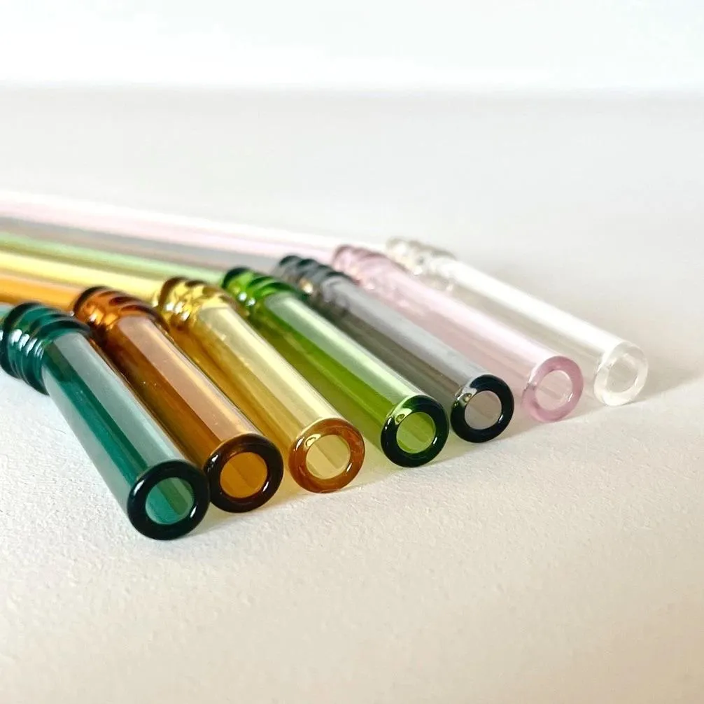Colored Glass Straws