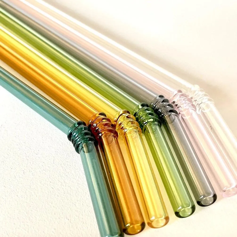 Colored Glass Straws