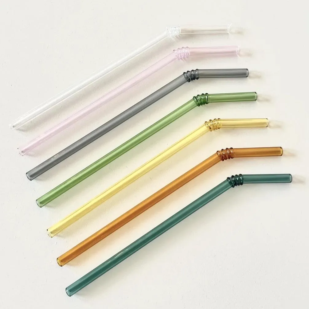 Colored Glass Straws