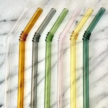 Colored Glass Straws