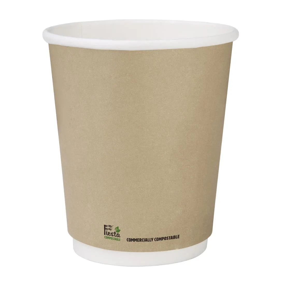 CU985 Fiesta Compostable Coffee Cups Double Wall 227ml / 8oz (Pack of 25)