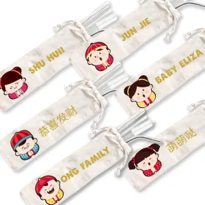 Cute Wonderful Character Eco-friendly Reusable Straw Set [FREE Custom Add Name]