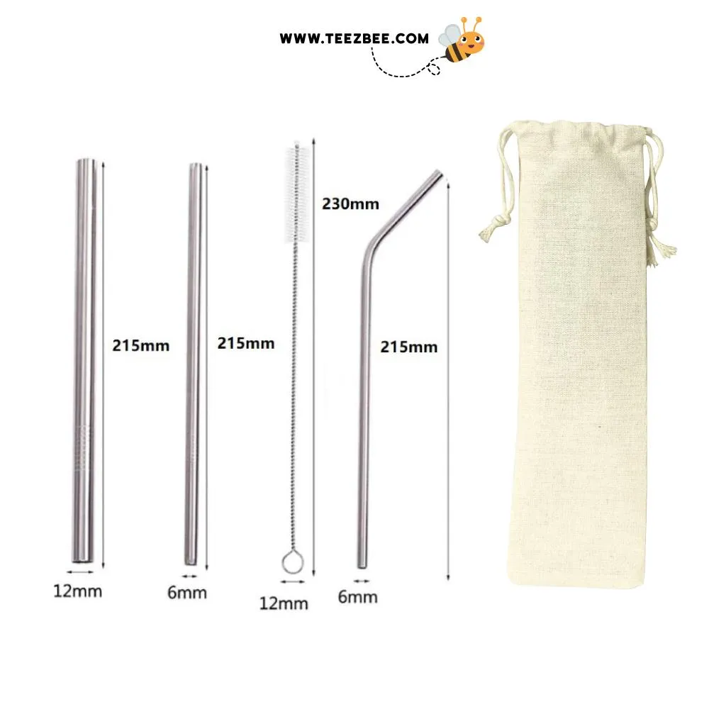 Cute Wonderful Character Eco-friendly Reusable Straw Set [FREE Custom Add Name]