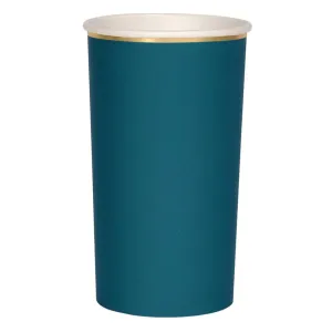 DARK TEAL GREEN PAPER CUPS