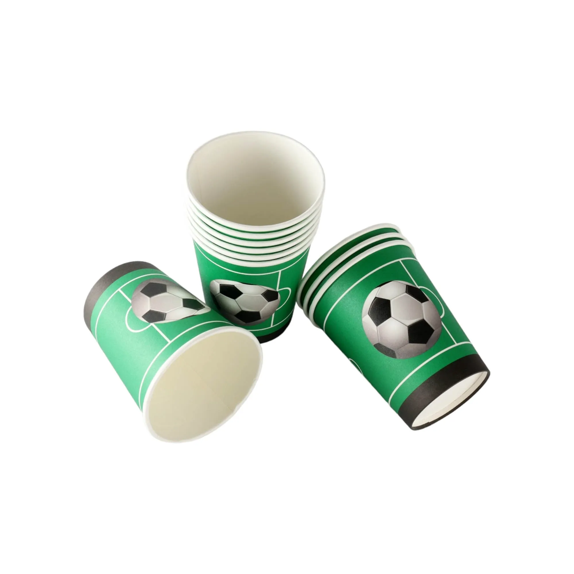 Disposable Soccer Party Paper Cups 250ml 10pack