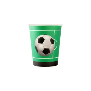 Disposable Soccer Party Paper Cups 250ml 10pack