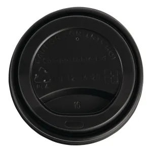 DS055 Fiesta Green Compostable Coffee Cup Lids 340ml / 12oz (Pack of 50)