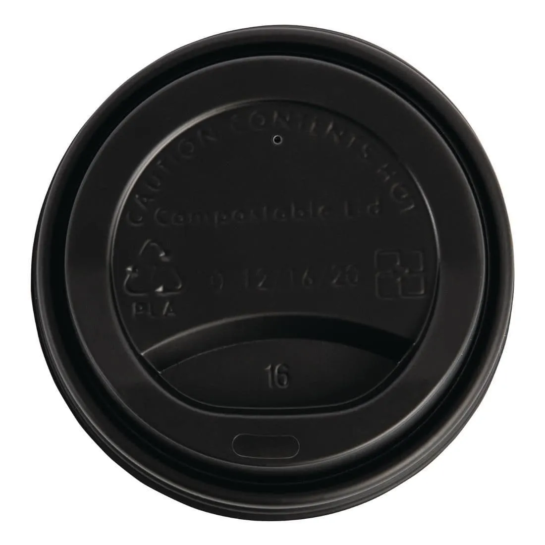 DS055 Fiesta Green Compostable Coffee Cup Lids 340ml / 12oz (Pack of 50)