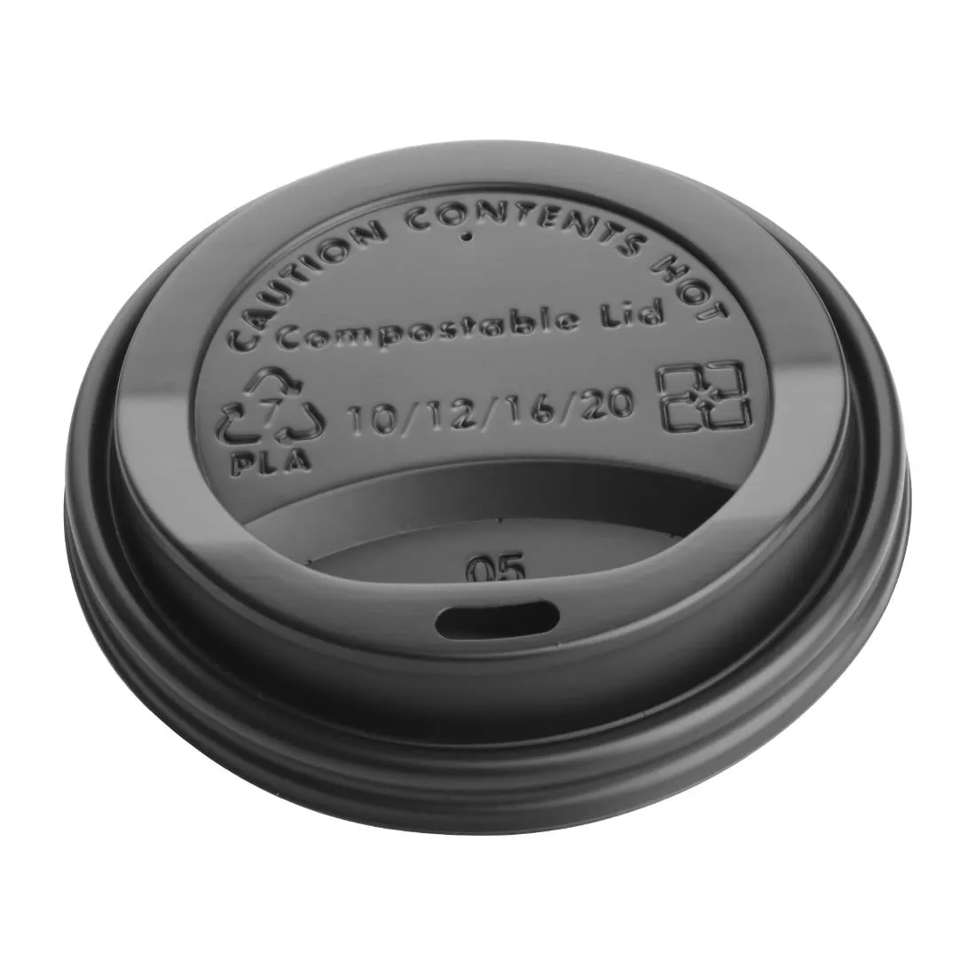 DS055 Fiesta Green Compostable Coffee Cup Lids 340ml / 12oz (Pack of 50)