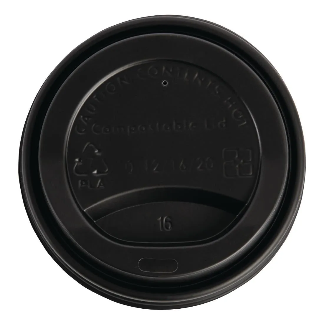 DS055 Fiesta Green Compostable Coffee Cup Lids 340ml / 12oz (Pack of 50)