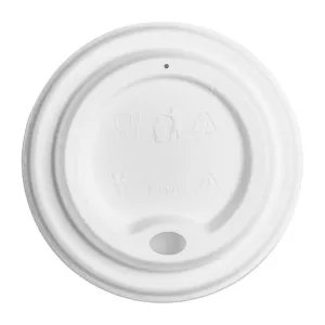 DX579 Vegware Hot Cup Lid Moulded Fibre 79-Series (Pack of 1000)