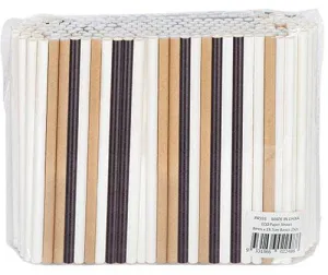 ECO Paper Straws 8mm x 19.7cm Basics Pack of 250