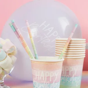 Eco Rainbow Paper Straws Pack of 20