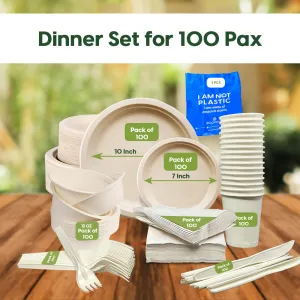 ECOWAY PARTY PACK FOR 100 PERSONS-NATURAL