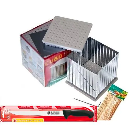Extra Large Ultimate Arrosticini / Speducci Kit - Make Homemade Arrosticini Lamb Skewers Including the 45" Grill, Knife, Cubo Maker and 100 Skewers