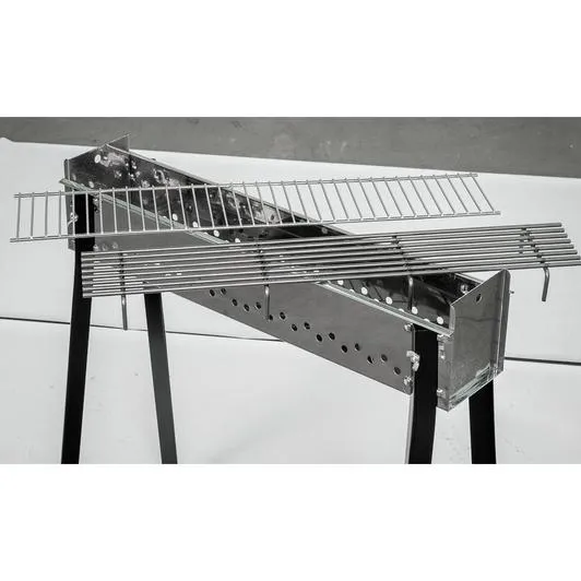 Extra Large Ultimate Arrosticini / Speducci Kit - Make Homemade Arrosticini Lamb Skewers Including the 45" Grill, Knife, Cubo Maker and 100 Skewers