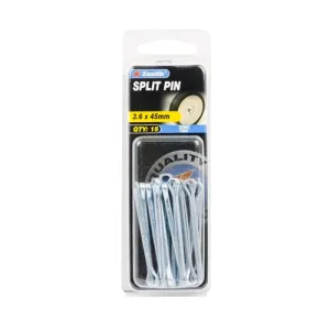 Fastenings - Zenith 3.6 x 4.5mm Zinc Plated Split Pin - 15 Pack