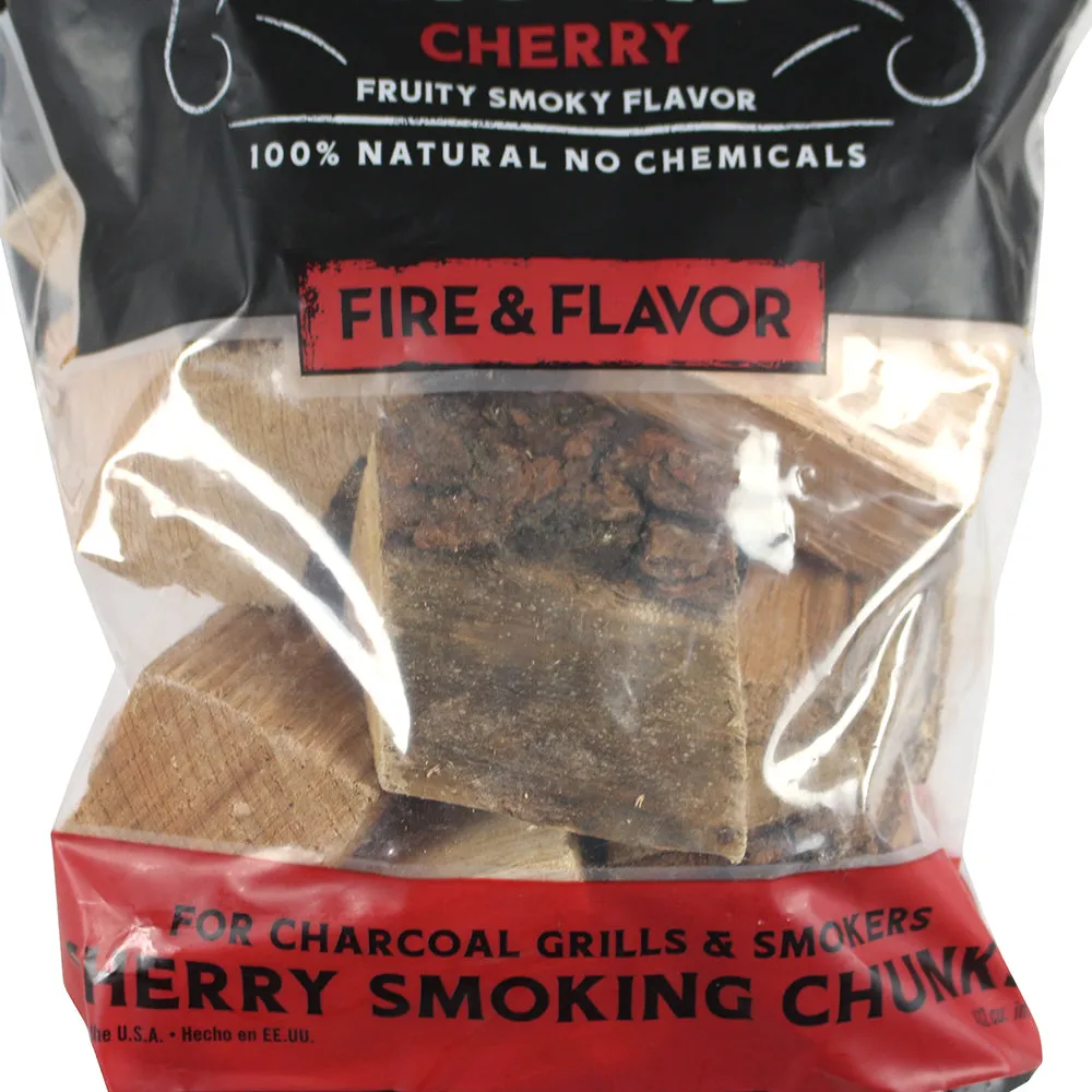 Fire & Flavor Premium Smoking Cherry Wood Chunks 4lbs 892805005775