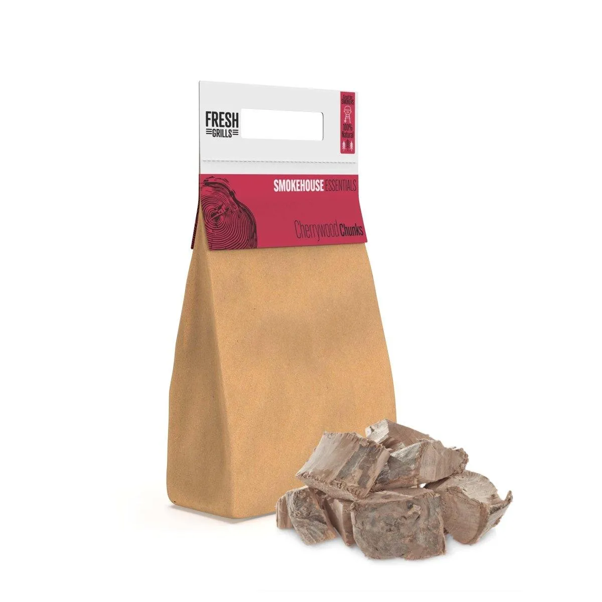 Fresh Grills Wood Chunks for BBQ Grill, Wood Fired Pizza Oven, Kamado and Outdoor Smokers - 1.5 kg